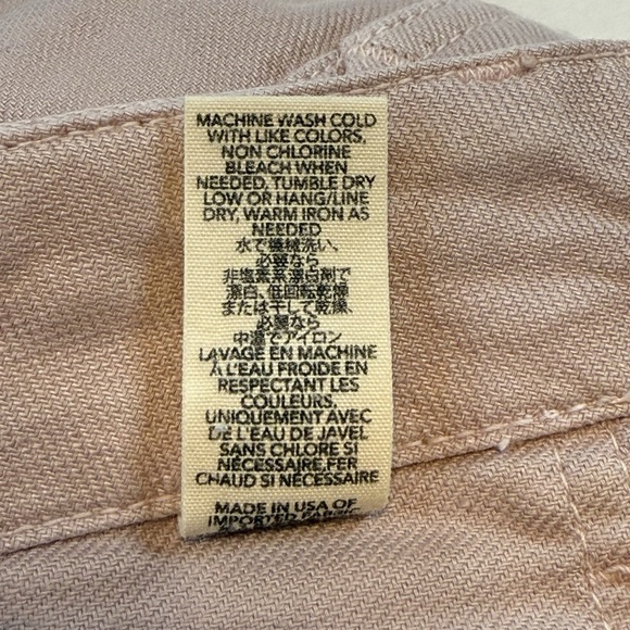 The Great Slouch Army Pants Size 25 Rosewater Pink High Rise Button Fly Ankle - Picture 14 of 16